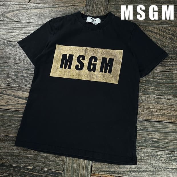 [MSGM 엠에스지엠] 빅로고 프린팅 반팔티 블랙 P01661
