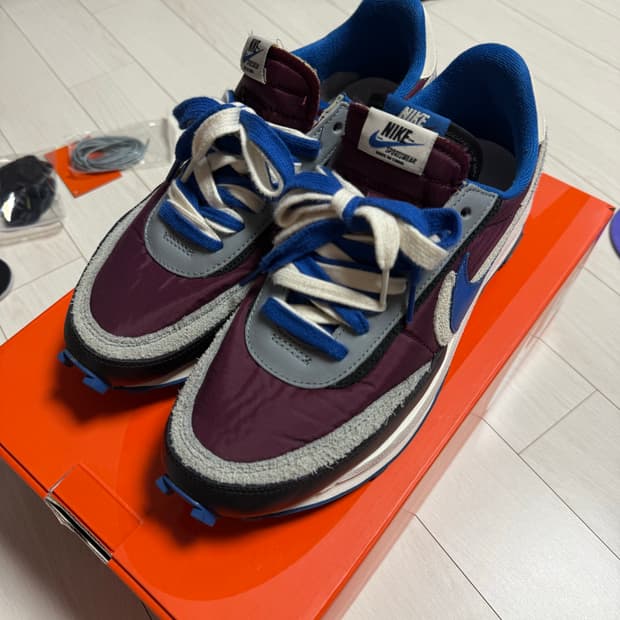 나이키x사카이x언더커버 LD와플 나이트 마룬 팀 로얄 285(풀박)