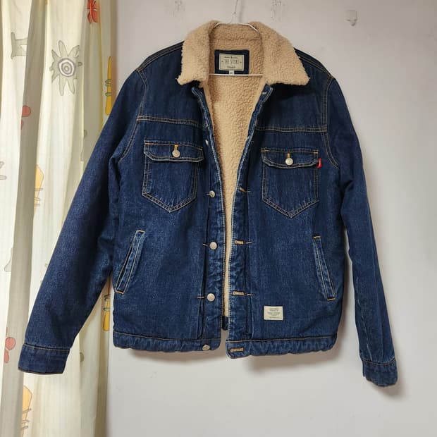 청자켓 데님 뽀글이 겨울 점퍼XL