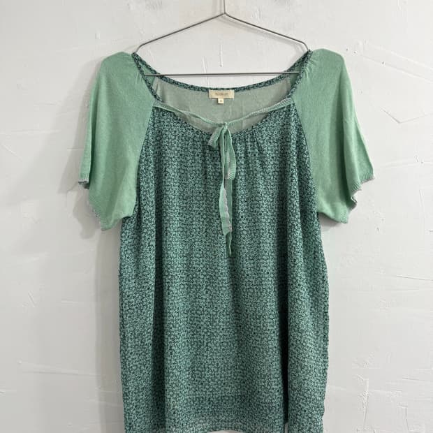 hush hush mint mori knit top
