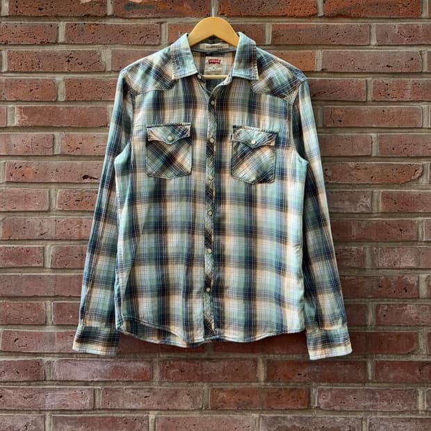 리바이스 Levi’s 모던 핏 체크 웨스턴 셔츠