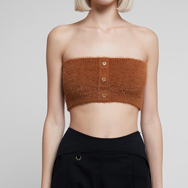 자크뮈스 크롭탑 브라운