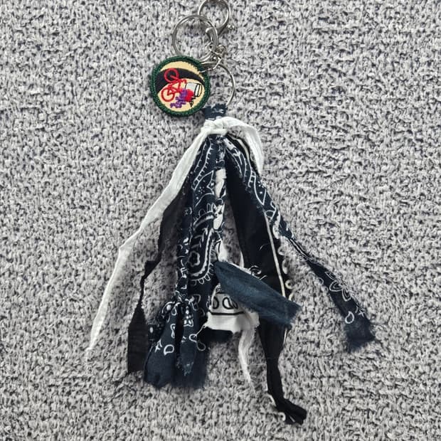 핸드메이드 커스텀 패치 반다나 카라비너 키링 ( OS ) / 10872