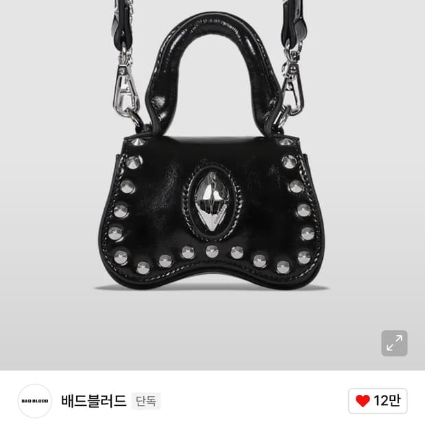 배드블러드 엘립스 심볼 크랭키 미니 너트백 오닉스