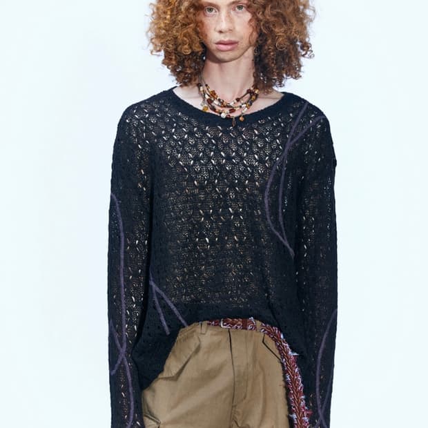 앤더슨벨 왓튼 네트 크루넥 스웨터