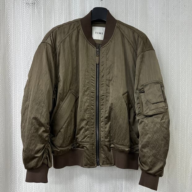 (105)타임옴므 22FW MA-1 오버핏 봄버 자켓 카키