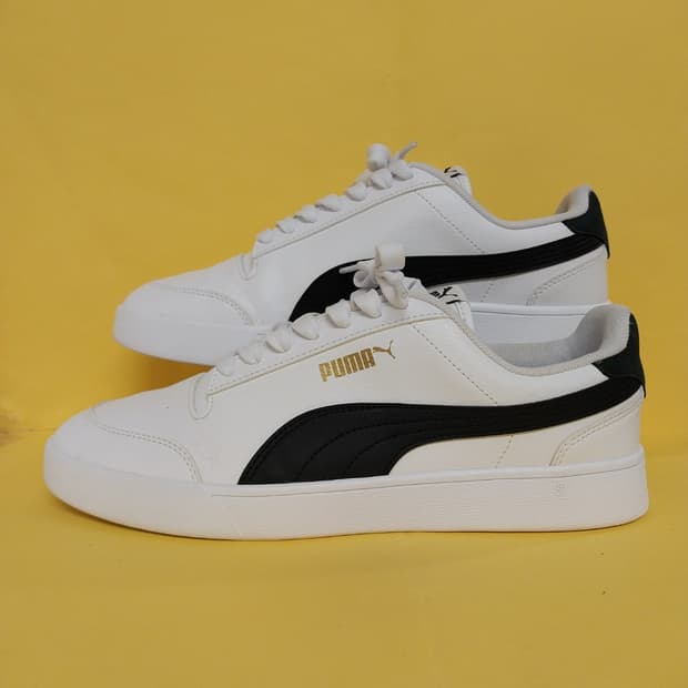 남성 푸마 셔플 화이트블랙 운동화 (280)