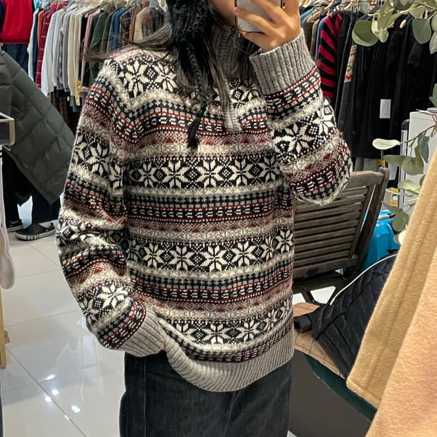 일본빈티지 노르딕 하프집업