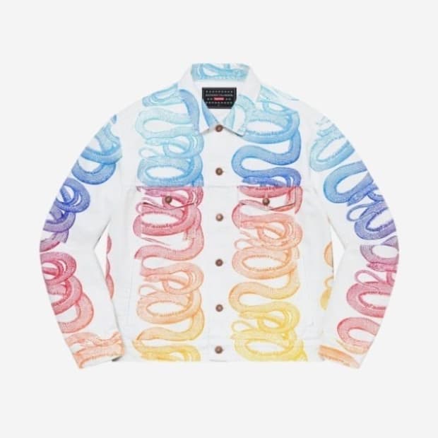 슈프림 X 히스테릭글래머 스네이크 자켓 구해요