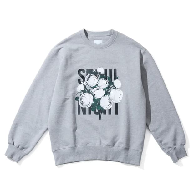 그란투리스모 서울 나이트 플라워 발색 그레이 맨투맨 XL