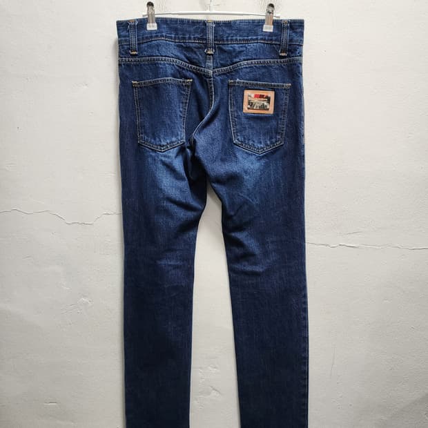 돌체앤가바나 진청 스틸로고 청바지