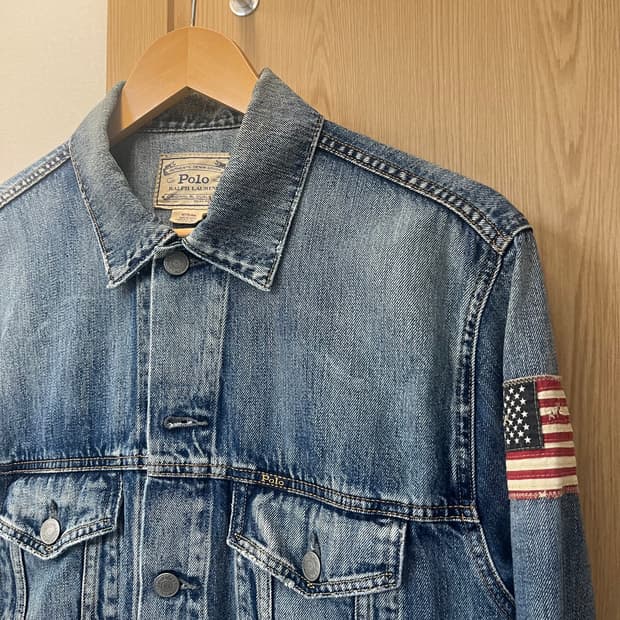 폴로 데님 청자켓