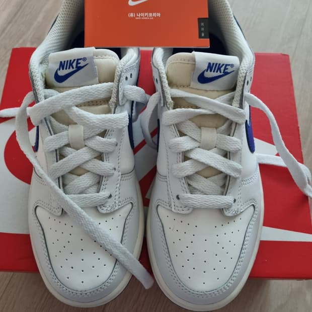 나이키 덩크로우 210 써밋화이트 로얄블루