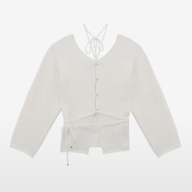 트리밍버드 투웨이 스트랩 니트 아이보리