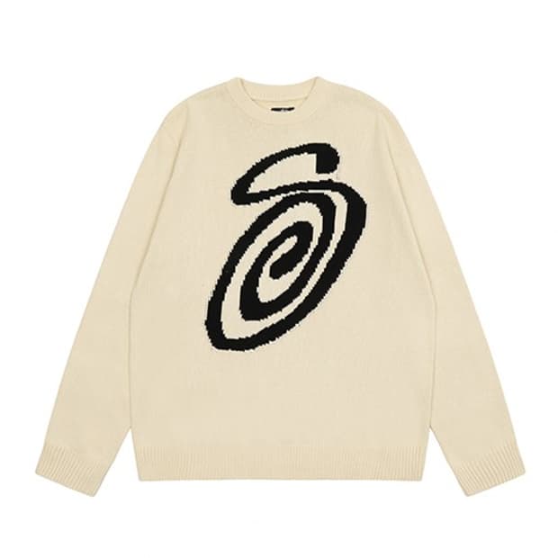 스투시 니트 내추럴 M사이즈 팝니다