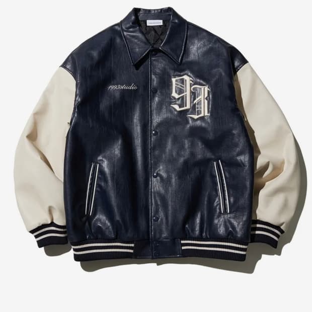 1993스튜디오 빈티지 바시티자켓 네이비