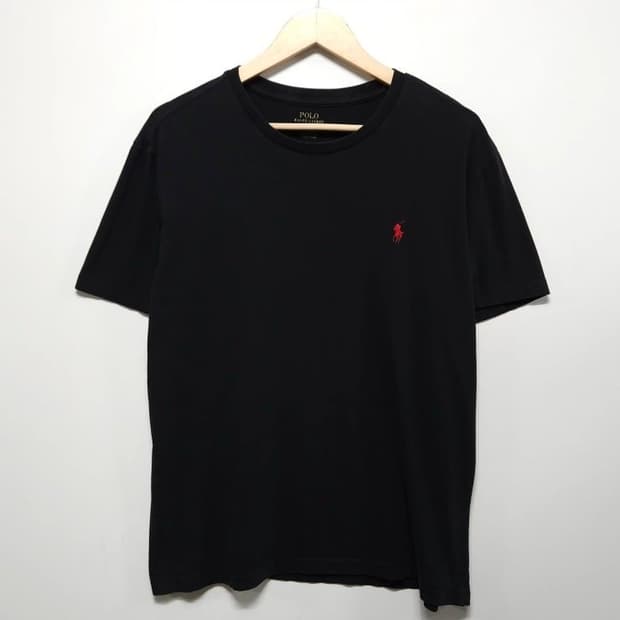 105 POLO 폴로 랄프로렌 반팔 티셔츠 워시드 블랙