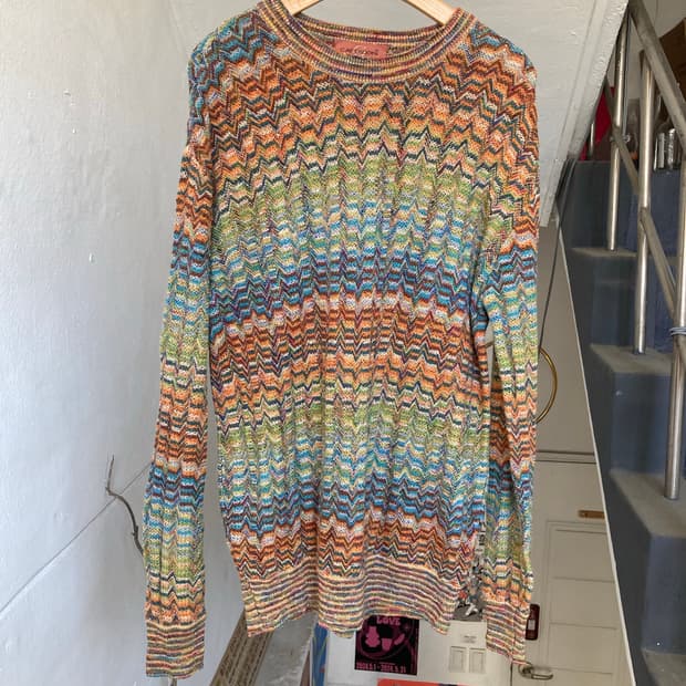 미쏘니st 그런지 패턴 니트