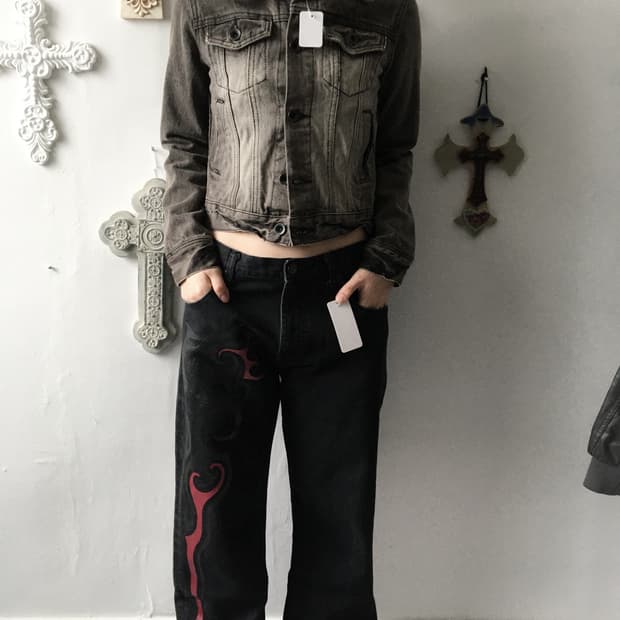Washing trucker jacket