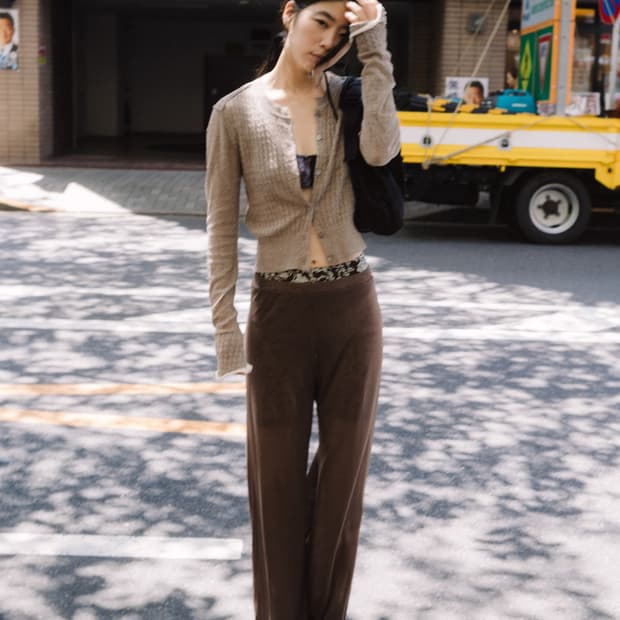 퍼버즈 실크가디건