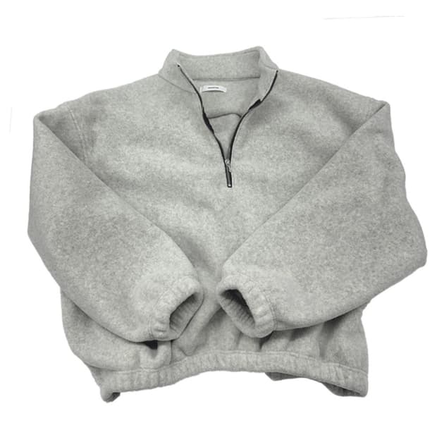 [2][새상품]논노드 하프 집 플리스 클라우드 화이트