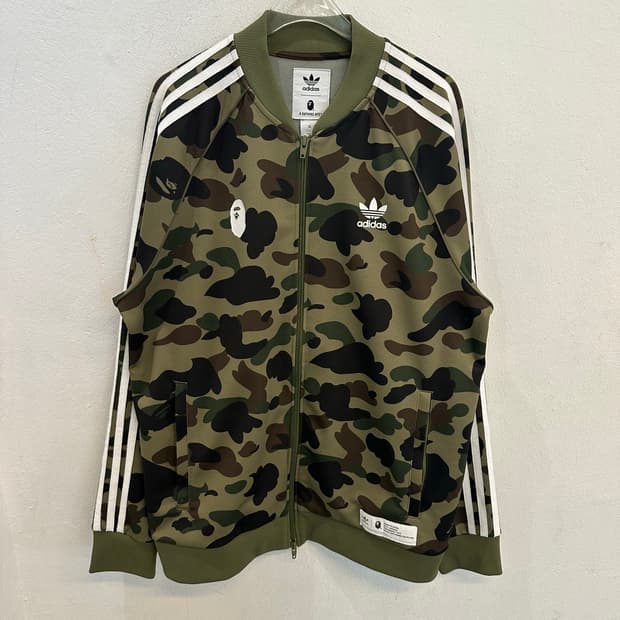 Adidas a bathing ape camo track jersey