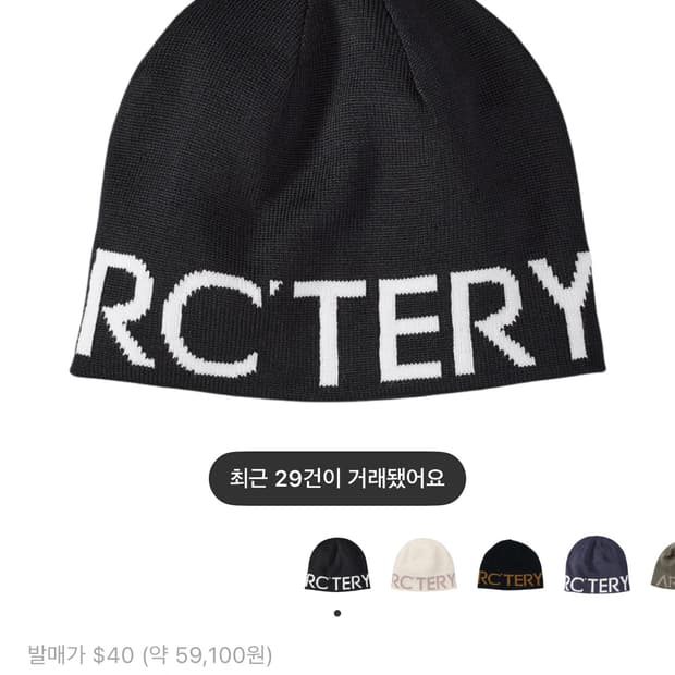 아크테릭스 비니 판매합니당