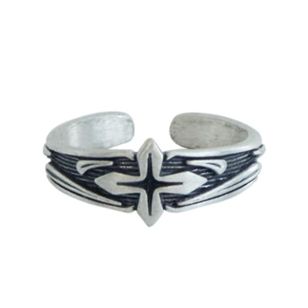  폴리테루 925 실버 링 006 앤틱 크로스 19호