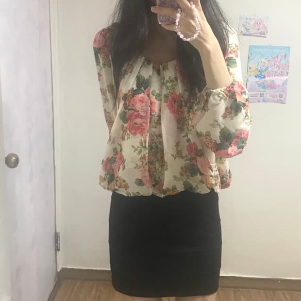 빈티지 플라워 원피스 히메갸루 로걀 모리걸 라떼 리즈리사 마즈깔 짜잔씨