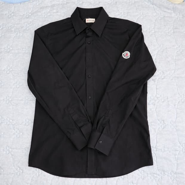 몽클레어 로고 와펜 셔츠 블랙 / L사이즈