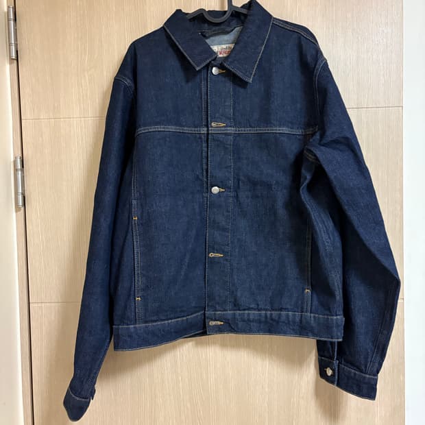 [택 있음] 스투시 데님 트러커 자켓 린스드 인디고  L