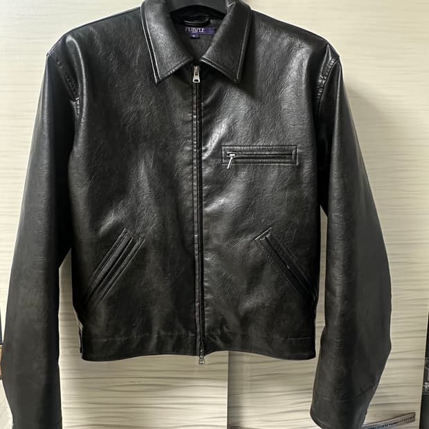 비슬로우 퍼플 레더자켓 M