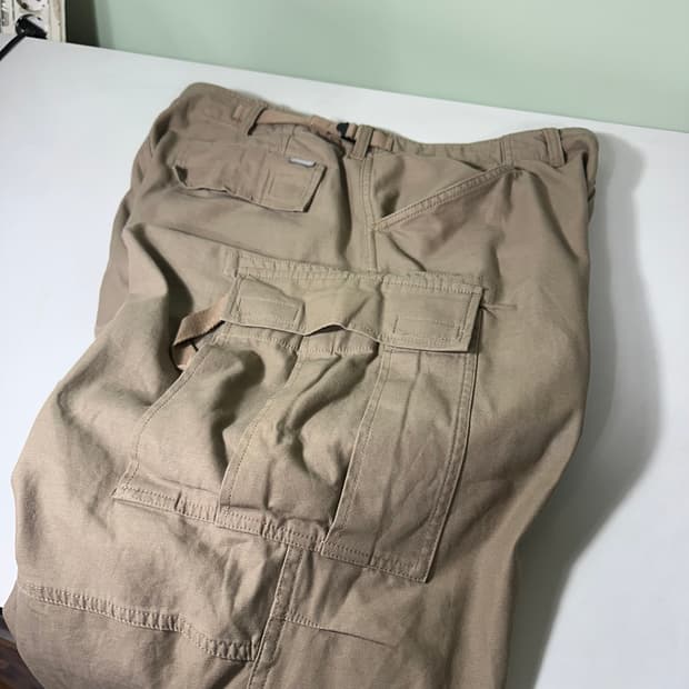 XL 에스피오나지 베이지카키 루즈핏 파라슈트 코튼 카고팬츠