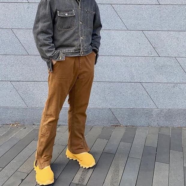 코튼 더블 니 워크 워커 팬츠