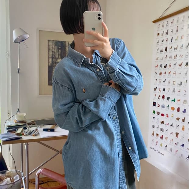 폴로 랄르로렌 데님 셔츠 (Man XL)