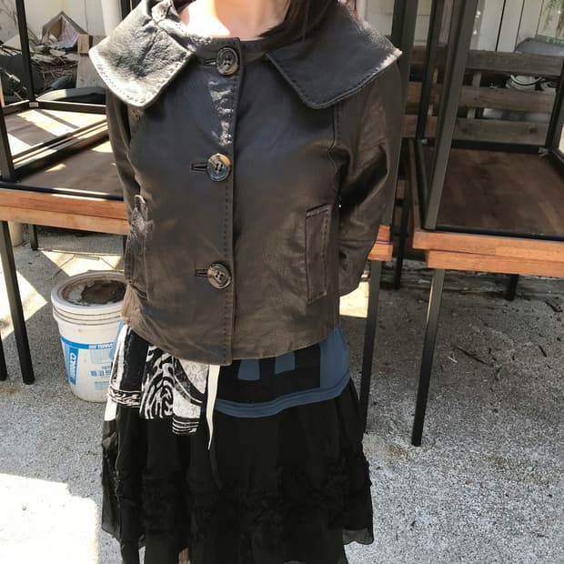 vintage real leather jacket