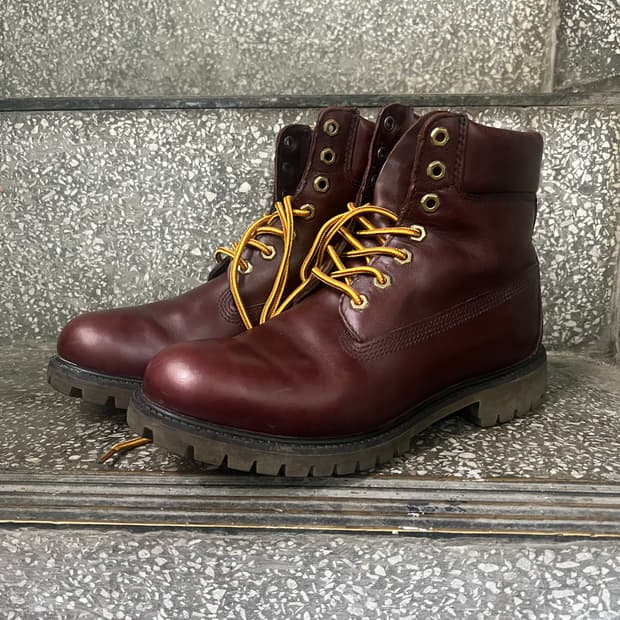 팀버랜드 6인치 프리미엄 워터프루프 버건디 컬러웨이 부츠
