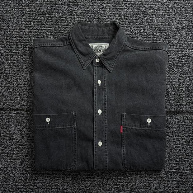 00s 리바이스 USA 웨스턴 아메카지 흑청 셔츠 1841