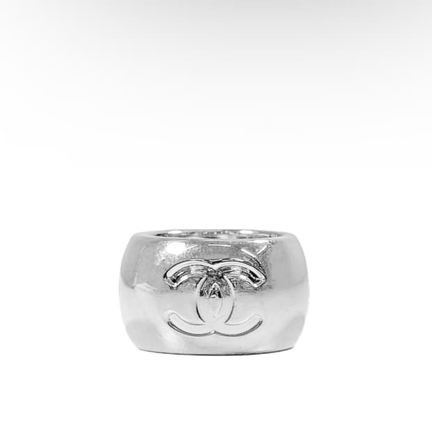 [15호] 샤넬 여성 CC로고 코코 하트 빅로고 링 반지 실버