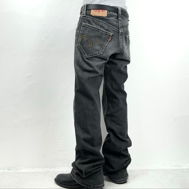 Levi’s 2000s 907 Bootcut Black Denim Pan