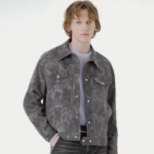 새제품 아워스코프 커브드 트러커 자켓