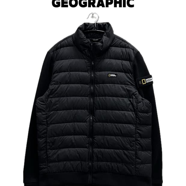 내셔널지오그래픽 니트 경량패딩 집업 자켓