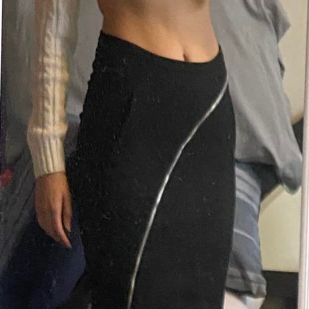 릭오웬스 울실크 지퍼 Aircut 스커트 38