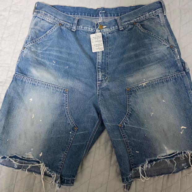 [XL] 세인트미카엘 더블니 데님 쇼츠