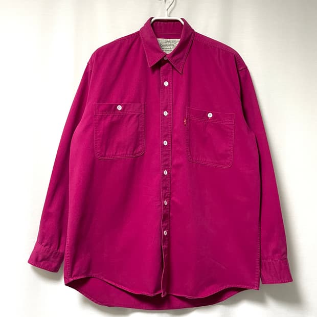 리바이스 부드러운 코튼 워크셔츠 L _ 마젠타