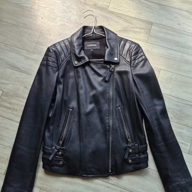 카시바디 천연가죽 라이더 자켓 66