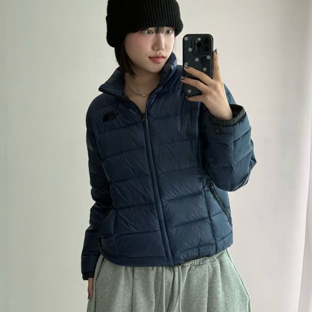 노스페이스 네이비 경량패딩