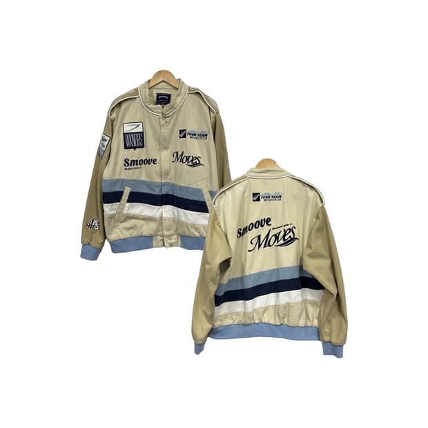 위캔더스 패치 레터링 레이싱 자켓