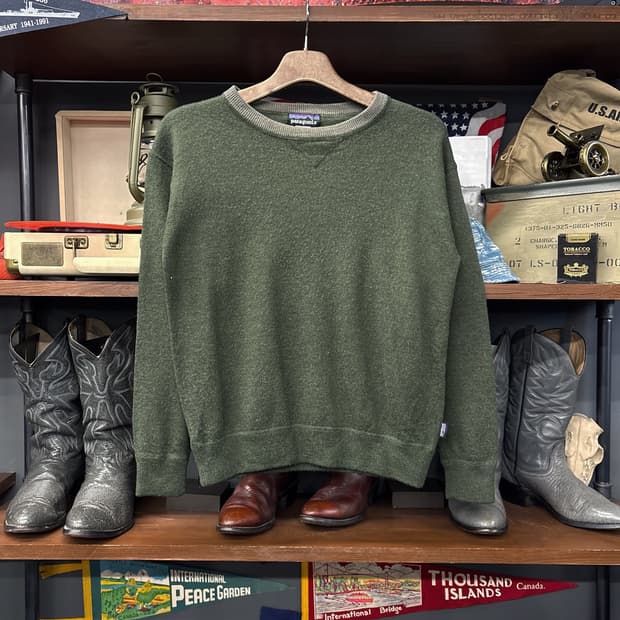 파타고니아 메리노울 코만도 니트 플리스 스웻셔츠 올리브 N885