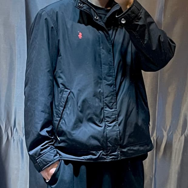 M 폴로랄프로렌 레드포니 블랙 폴리쉘 자켓